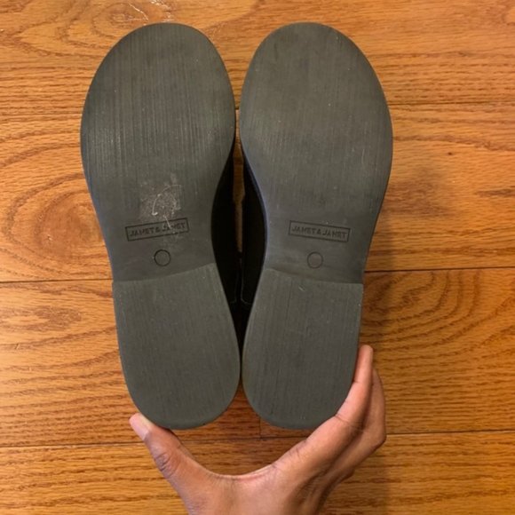 Janet & Janet Black Chunky Lace Up Shoes - Picture 3 of 4